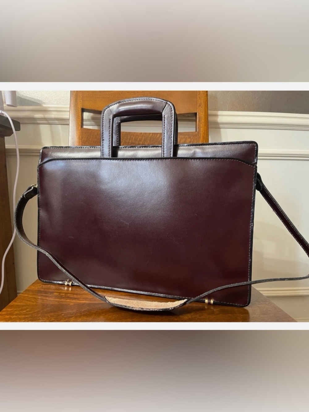Mallard Leather Briefcase Dark Brown